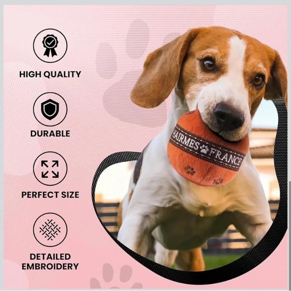 Luxurious Plush Dog Ball